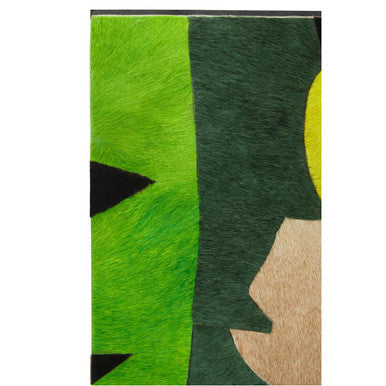 Botanical Hair on Leather Patchwork Wall Art