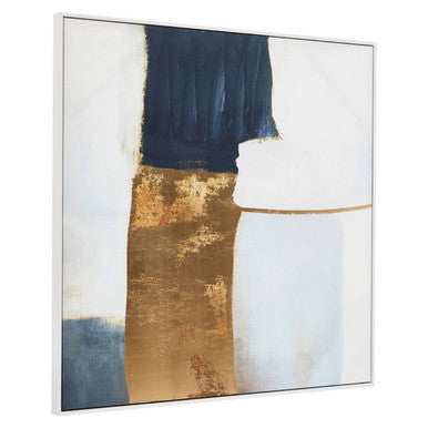 Blue and Gold Foil Wall Art