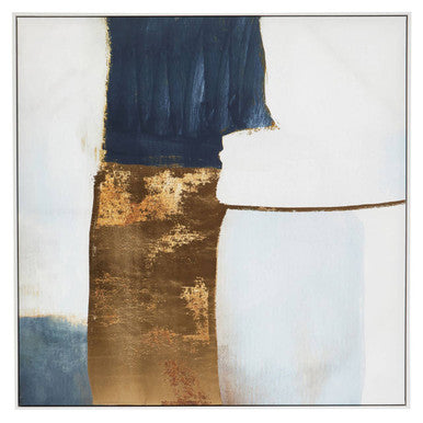 Blue and Gold Foil Wall Art