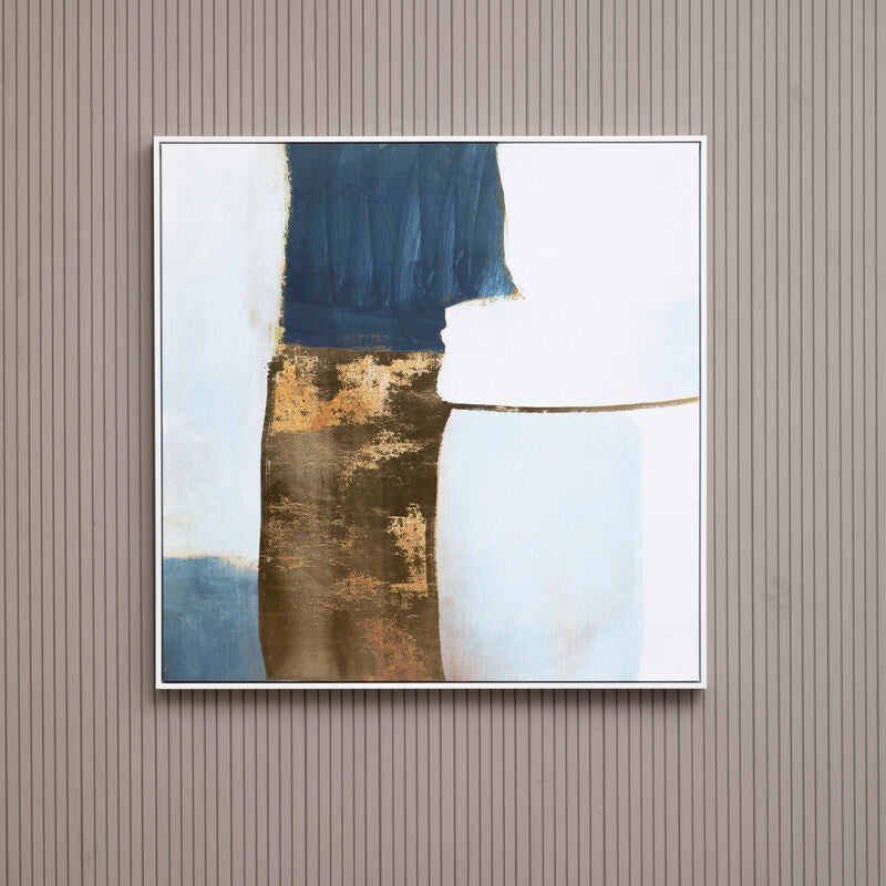 Blue and Gold Foil Wall Art
