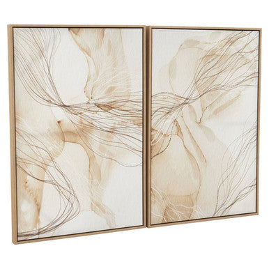 Set of Two Natural Abstract Wall Art