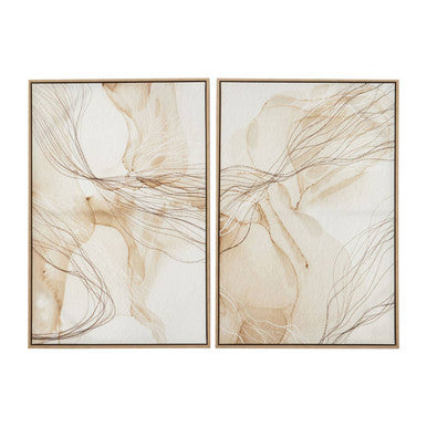 Set of Two Natural Abstract Wall Art