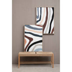 Set of Two Multi Coloured Abstract Wall Art
