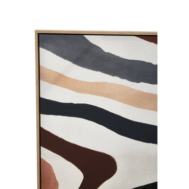 Set of Two Multi Coloured Abstract Wall Art
