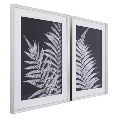 Set of Two Leaf Print Wall Art