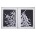 Set of Two Leaf Print Wall Art