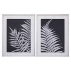 Set of Two Leaf Print Wall Art