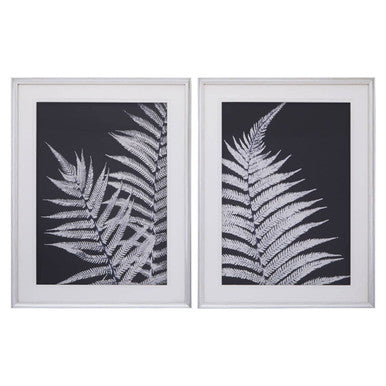 Set of Two Leaf Print Wall Art