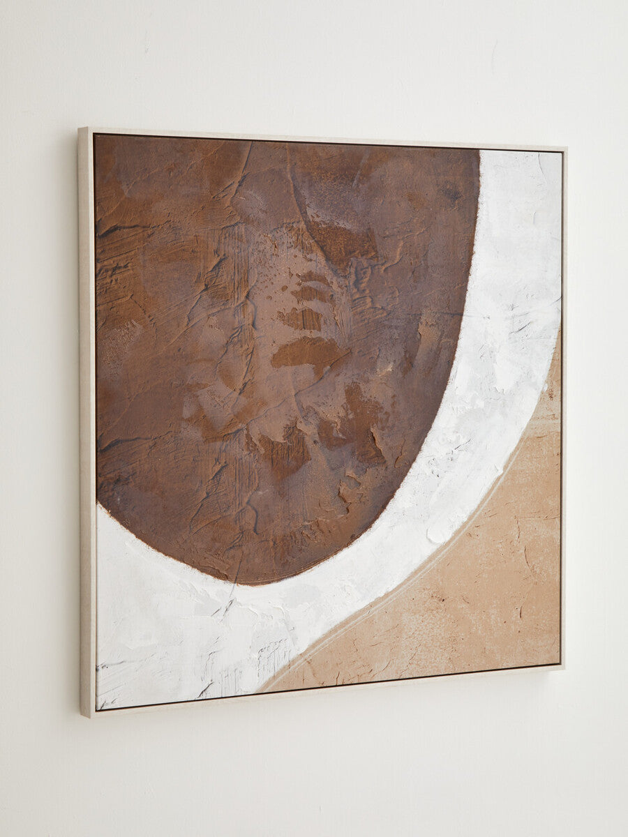 Brown and Natural Textured Wall Art