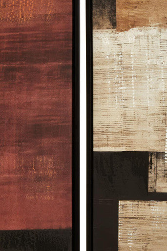 Set of 2 Geometric Abstract Canvas Wall Art