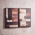 Set of 2 Geometric Abstract Canvas Wall Art