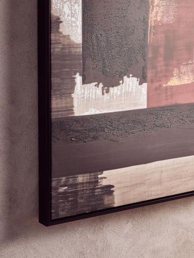 Set of 2 Geometric Abstract Canvas Wall Art