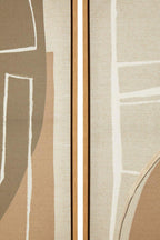Set of 2 Neutral Abstract Canvas Wall Art