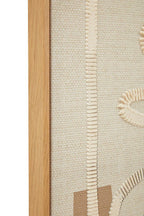 Set of 2 Neutral Abstract Canvas Wall Art