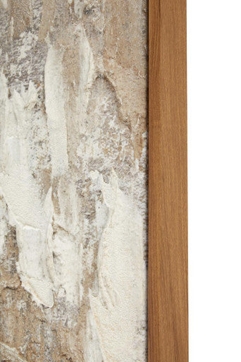 Set of 2 Neutral Tones Textured Wall Art