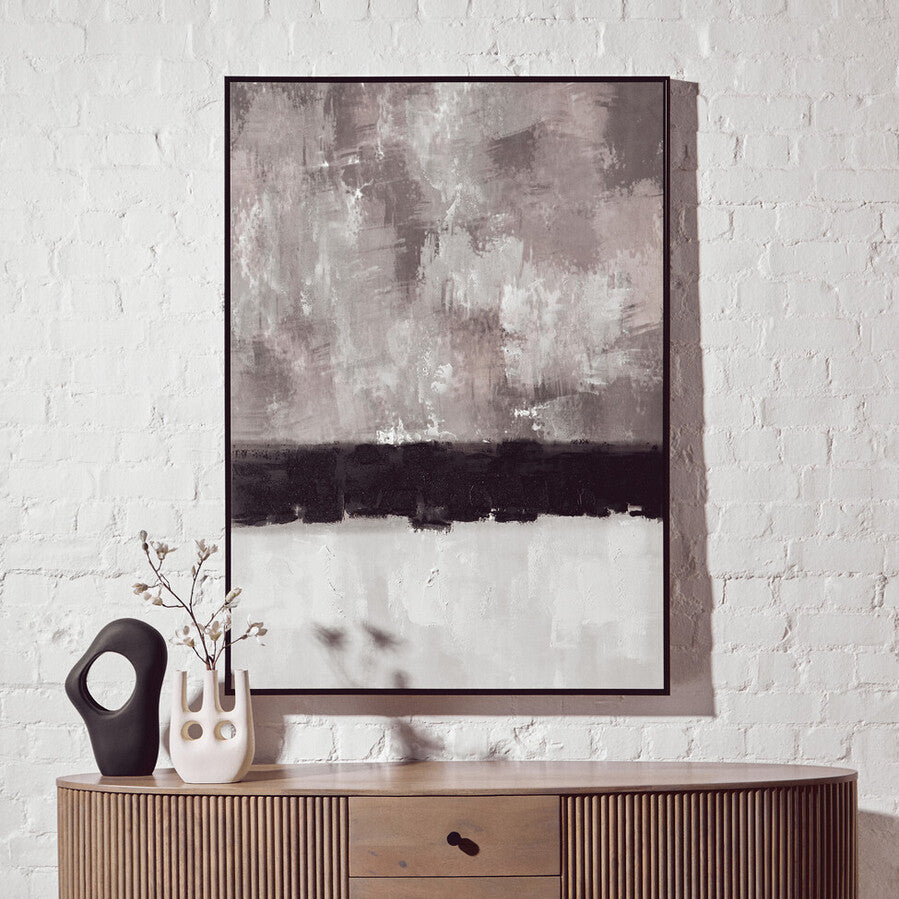 Monochrome Textured Canvas Wall Art