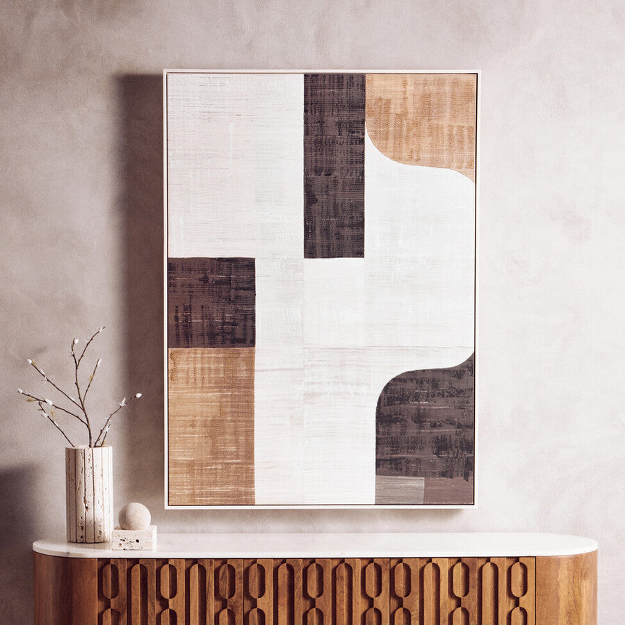 Neutral Abstract Textured Canvas Wall Art