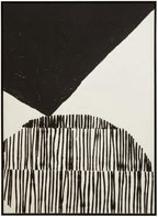 Black and White Abstract Hand Painted Wall Art