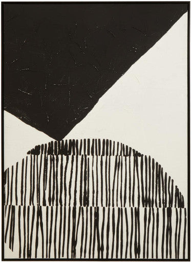 Black and White Abstract Hand Painted Wall Art