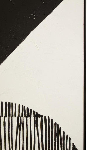 Black and White Abstract Hand Painted Wall Art