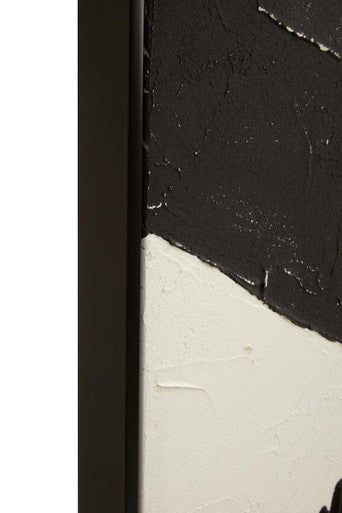 Black and White Abstract Hand Painted Wall Art