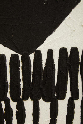 Black and White Abstract Hand Painted Wall Art