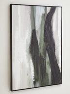 Green Multi Coloured Abstract Textured Wall Art