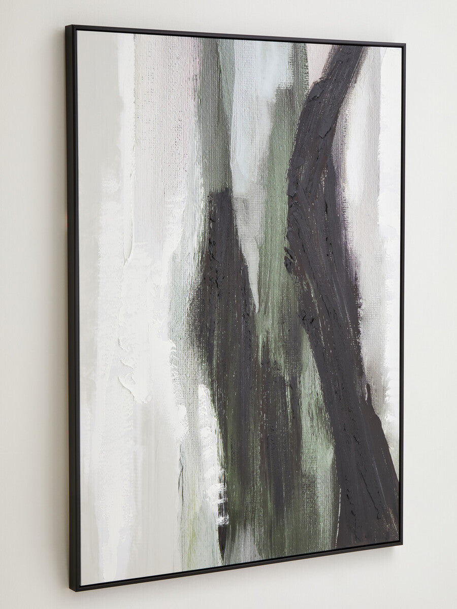 Green Multi Coloured Abstract Textured Wall Art