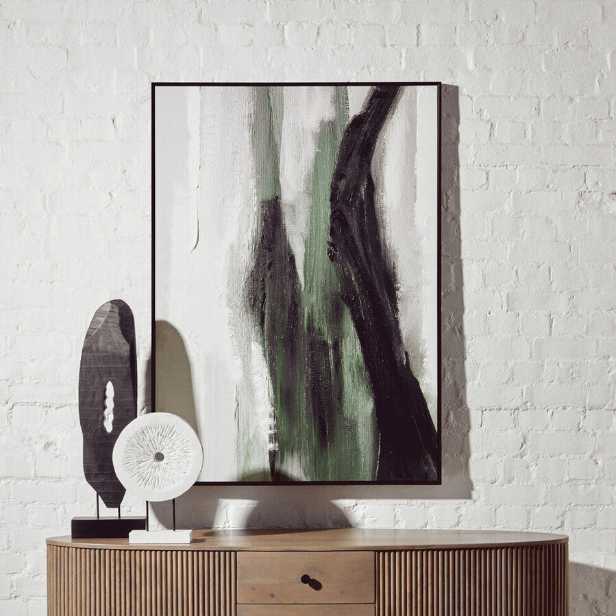 Green Multi Coloured Abstract Textured Wall Art
