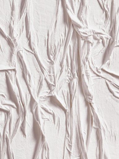 White Hand Painted Sculptural Fabric Wall Art