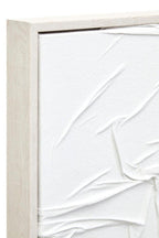 White Hand Painted Sculptural Fabric Wall Art