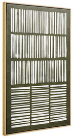 Green and Natural Textured Canvas Wall Art