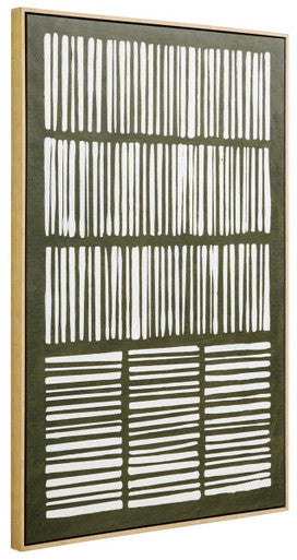 Green and Natural Textured Canvas Wall Art
