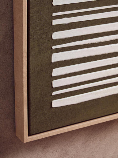 Green and Natural Textured Canvas Wall Art