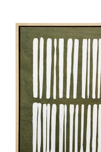 Green and Natural Textured Canvas Wall Art