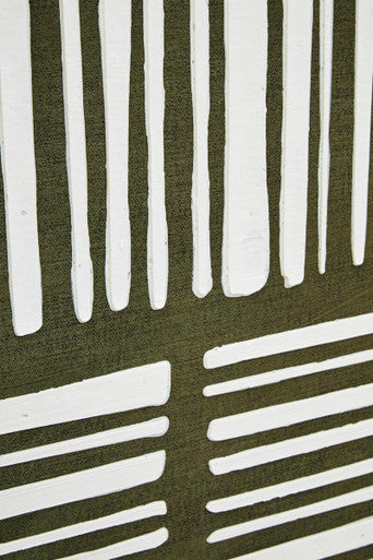 Green and Natural Textured Canvas Wall Art
