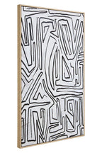 Abstract Black and Cream Textured Wall Art
