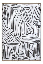 Abstract Black and Cream Textured Wall Art
