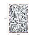Abstract Black and Cream Textured Wall Art