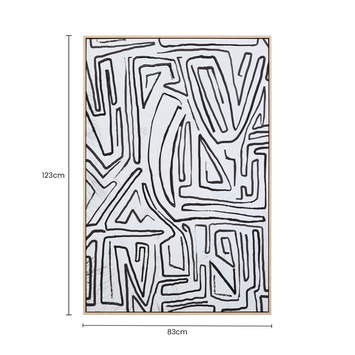 Abstract Black and Cream Textured Wall Art