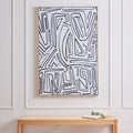 Abstract Black and Cream Textured Wall Art