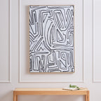 Abstract Black and Cream Textured Wall Art