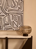 Abstract Black and Cream Textured Wall Art