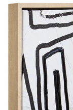 Abstract Black and Cream Textured Wall Art