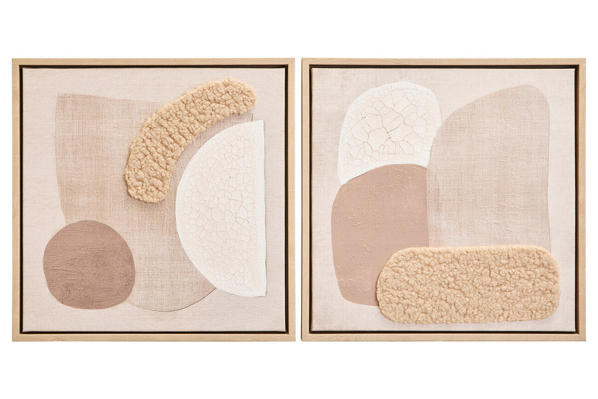 Set of 2 Natural Textured Wall Art