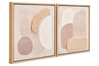 Set of 2 Natural Textured Wall Art