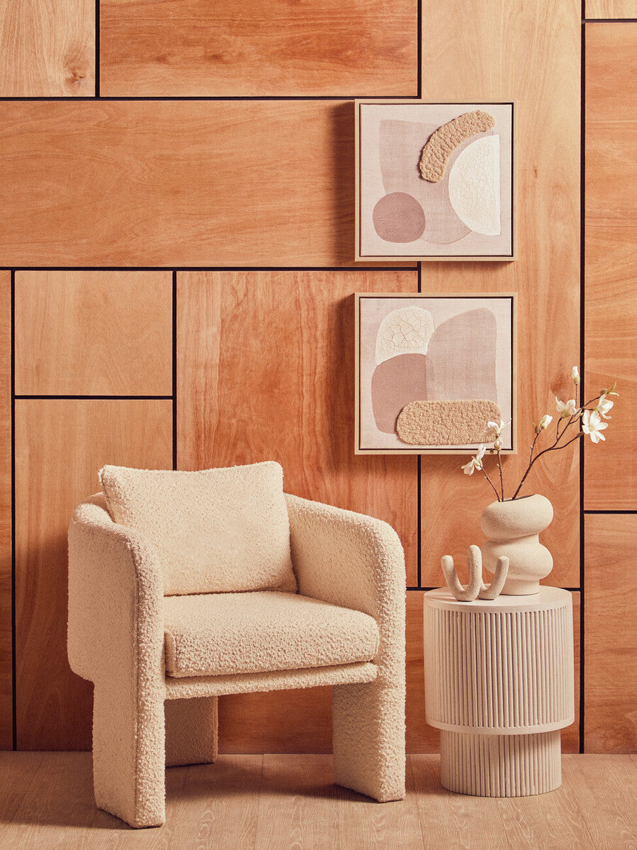 Set of 2 Natural Textured Wall Art