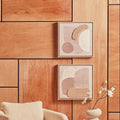 Set of 2 Natural Textured Wall Art