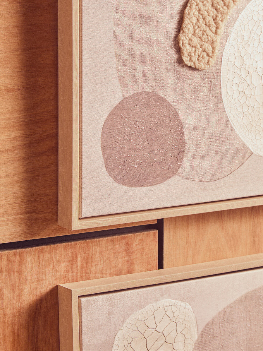 Set of 2 Natural Textured Wall Art