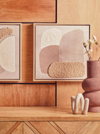 Set of 2 Natural Textured Wall Art